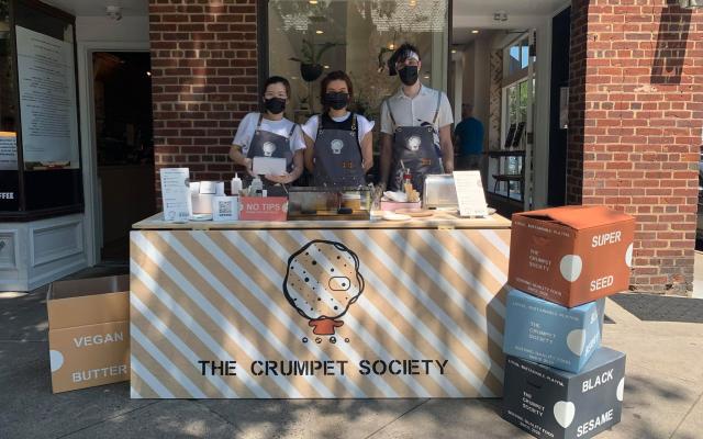 The Crumpet Society at their event booth in Princeton