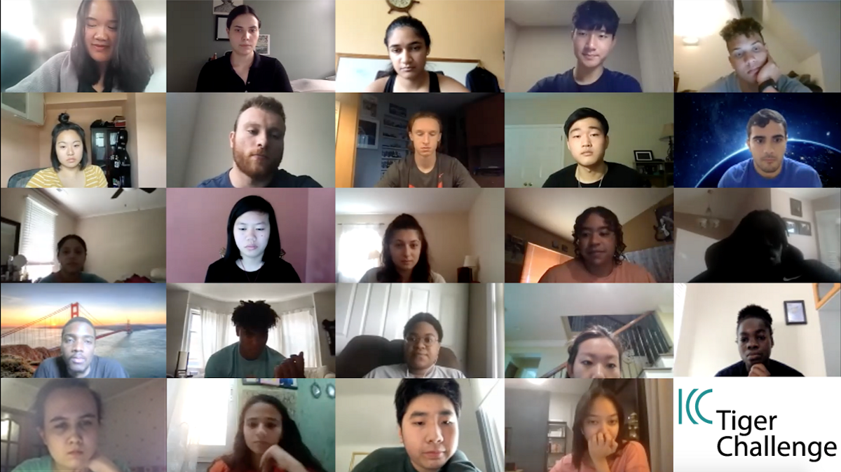 Screen shot of zoom meeting 25 students