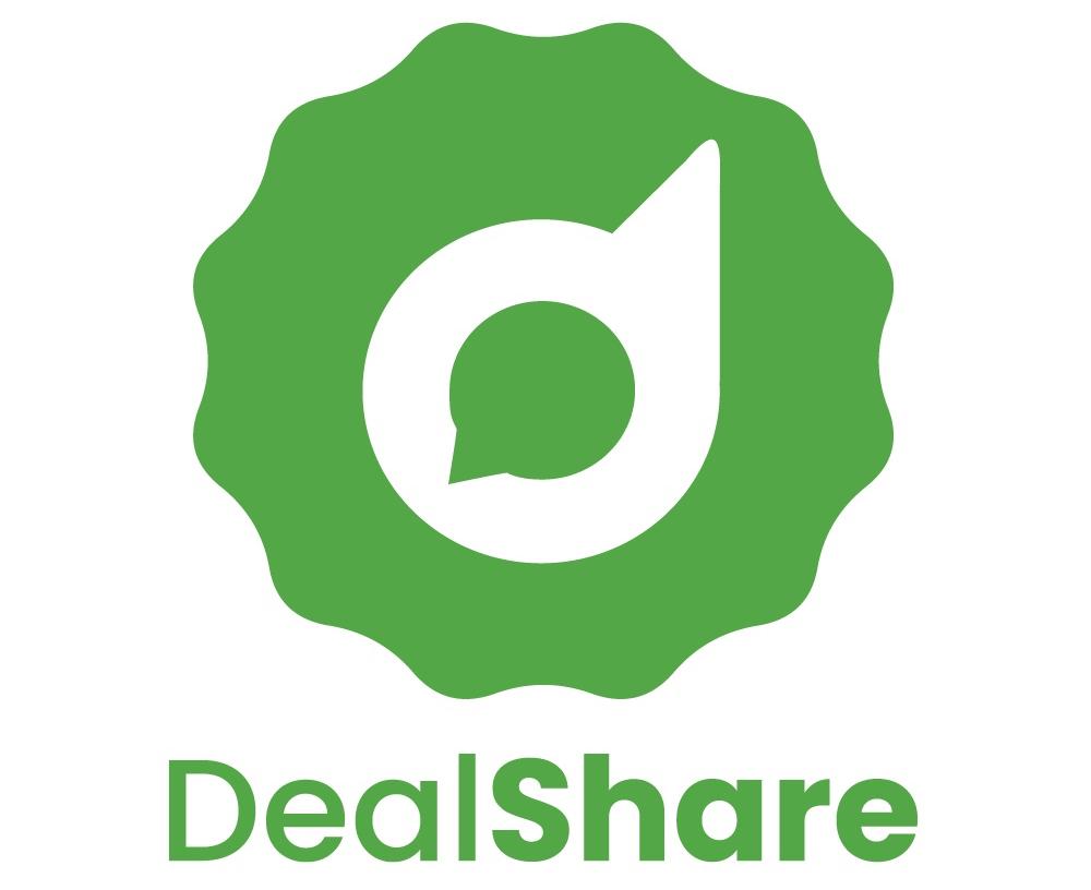 DealShare logo in medium green