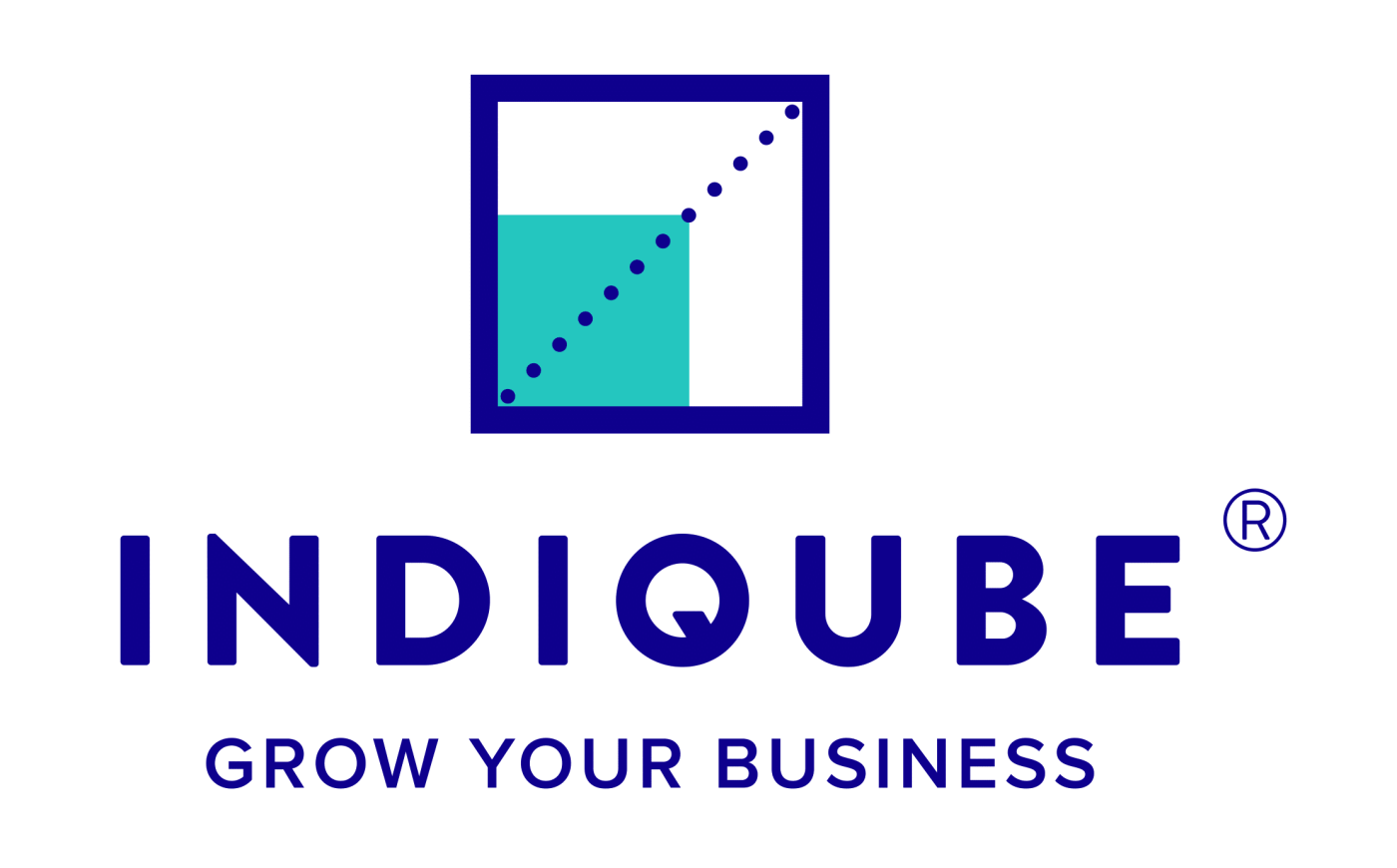 Logo reads INDIQUBE grow your business