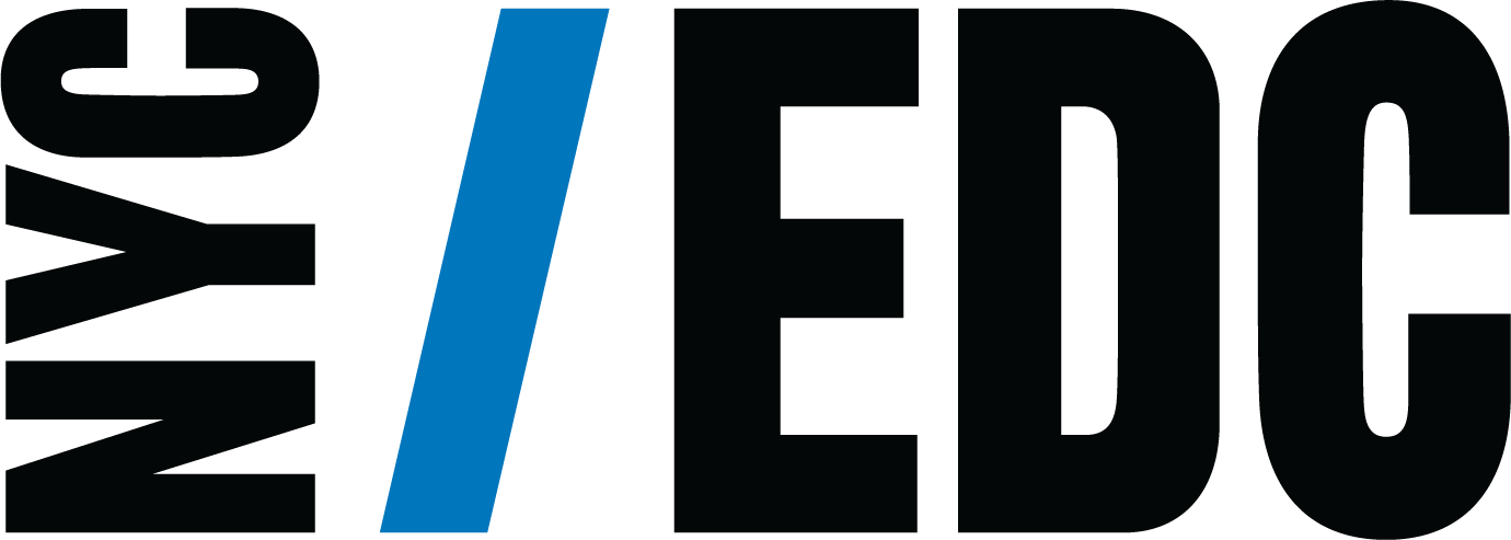 Company logo spells NYCEDC in heavy black text