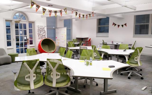 A co-working space at Princeton University