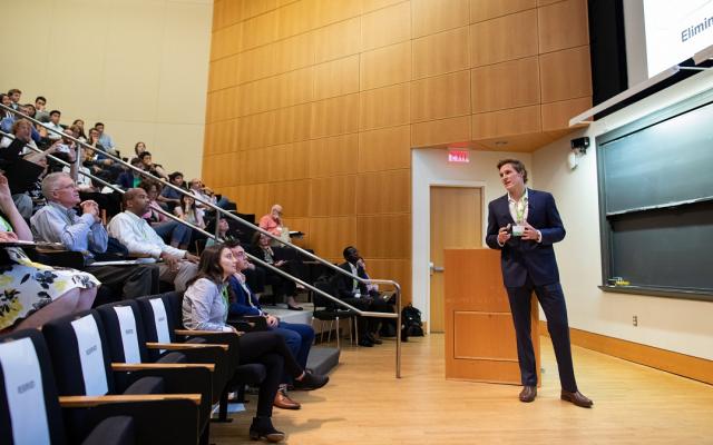 Miles Cole presenting at eLab Demo Day 2019