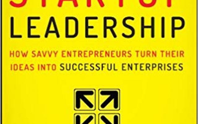 Startup Leadership book cover