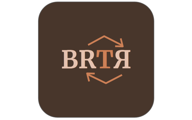 BRTR logo with reuse imagery