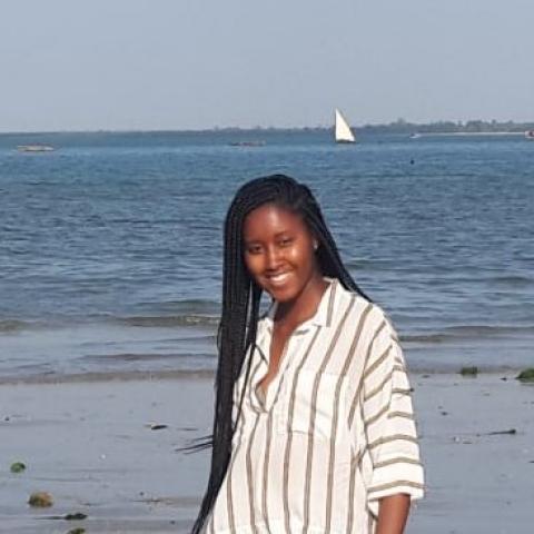 Photo of Fatomata Konteh at the beach